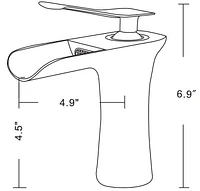 American Imaginations 17.5-in. W Wall Mount White Bathroom Vessel Sink Set For 1 Hole Right Faucet AI-17915