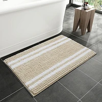 Chaps Tapis de bain de luxe – Confort moelleux pour salles de bains élégantes, marron clair, 43,2 x 61 cm