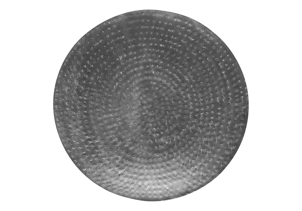 Monarch Specialties  Table D'appoint, Tambour, Coté, Bout, Table De Nuit, Lampe, Salon, Chambre À Coucher, Métal Chromé, Contemporain, Moderne