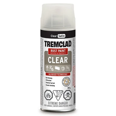 Tremclad Clear Satin Rust Paint, 340 g