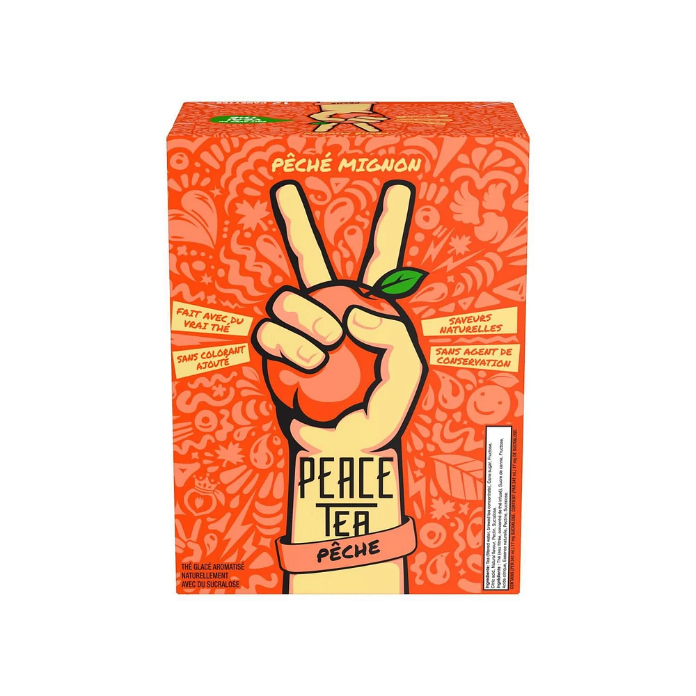 Peace Tea Peach Party Cans, 341 mL, 12 Pack, 12 x 341 mL