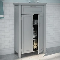 Somerset Collection Maison RiverRidge® Armoire sur pieds à une porte, 23,6 po. (larg) x 40,25 po. (haut) x 11,81 po. (prof), gris