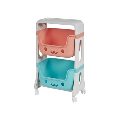 Neatfreak Kids Chariot de rangement roulant 2 niveaux