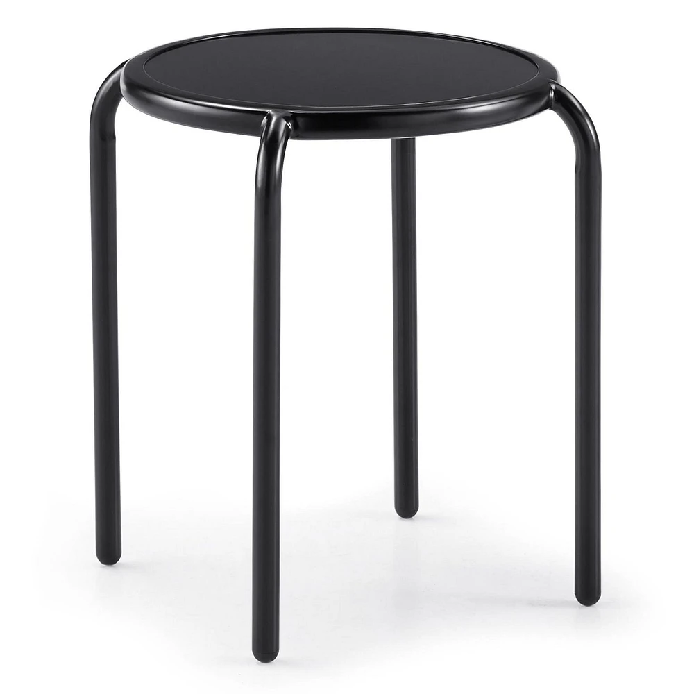 Table d’appoint empilable pour patio Mainstays - Noir Antirouille, tous les temps