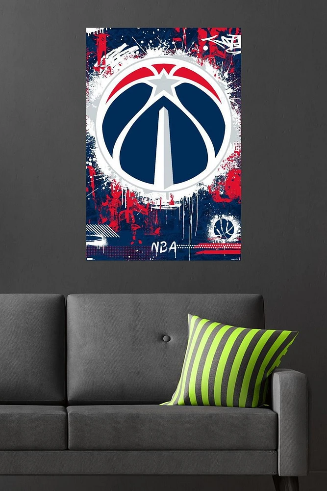 NBA Washington Wizards - Maximalist Logo 23 Wall Poster, 22.375" x 34"
