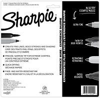 Sharpie Brush Twin Marqueurs permanents, marqueur à pointe pinceau et marqueur à pointe ultra fine, assortis, 12 pièces 12 unités