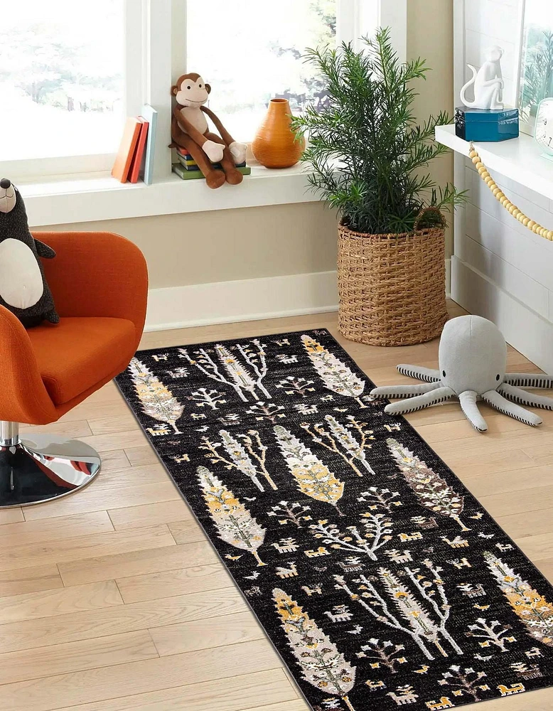 ECARPET Washable Boho Chic Area Rug for Bedroom, Living Room, Kids Nursery