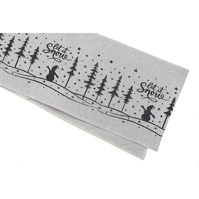 Chemin De Table En Tapisserie Let It Snow 36" - Ensemble De 2