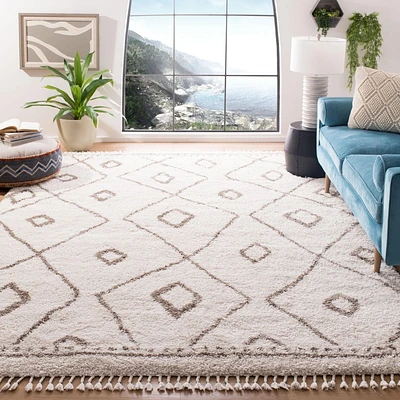 Safavieh Moroccan Fringe Barclay Tapis Géométrique Shag