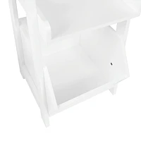 Kids 4-Tier 13in Ladder Shelf with Toy Organizer and 2pc Black Bins