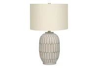 Monarch Specialties  Luminaire, 24"h, Lampe De Table, Résine Crémeuse, Teinte Ivoire / Crème, Transitionnel