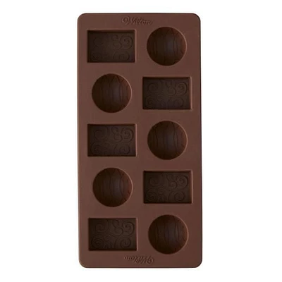 Moule à bonbons en silicone à motifs, Wilton, 10 cavités Moule bonbon silicone à motifs