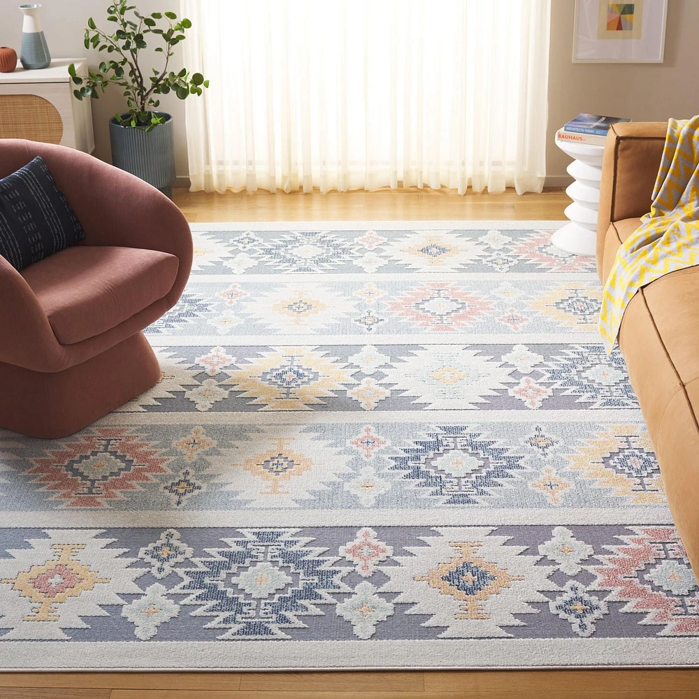 SAFAVIEH Sarasota Giovanni Tapis Intérieur/Extérieur Aztèque
