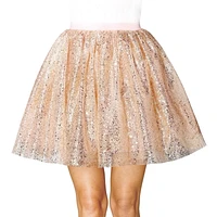 WAY TO CELEBRATE GLITTER ROSE GOLD TUTU
