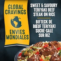 Steak De Bœuf Teriyaki Sucré Et Salé Sur Riz Surgelé, Boîte Steak De Bœuf Teriyaki Sucré Et Salé Sur Riz Surgelé, Boîte
