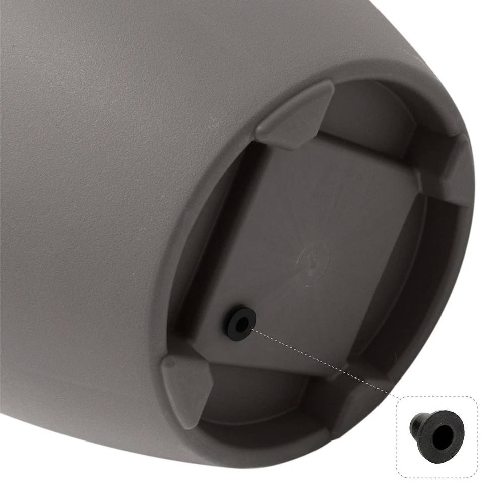 24" Madison Jardinière, Anthracite 14" Round Ronde, 25.6L