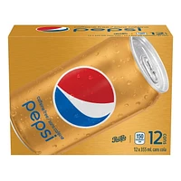 Boisson gazeuse Pepsi Sans caféine, 355 mL, 12 canettes 12x355mL