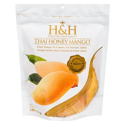 H&H Healthy & Happy Thai Honey Mango Dried Mango, 454 g (1 lb)