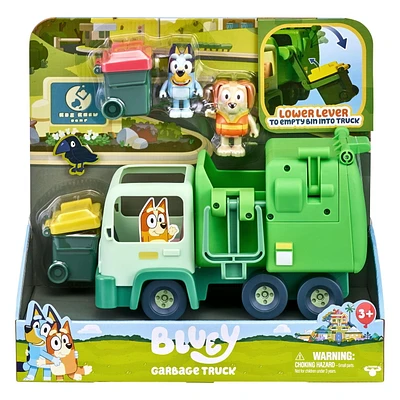 ENSEMBLE DE JEU CAMION POUBELLE BLUEY 2 véhicules inclus