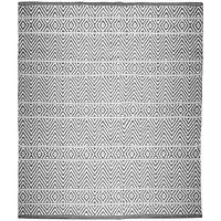 Fabstyles Herringbone Cotton Flat Weave Area Rug for Living Room, Hallway, Patio