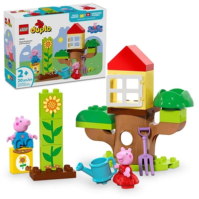 LEGO DUPLO Peppa Pig Le jardin et la cabane dans l’arbre de Peppa Cochon 10431 Ensemble de construction (20 pièces) Comprend 20 pièces, 2+ ans