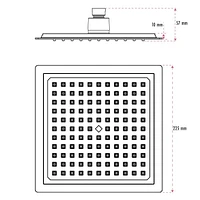 The akuaplus® - Square Shower Head 9 in.
