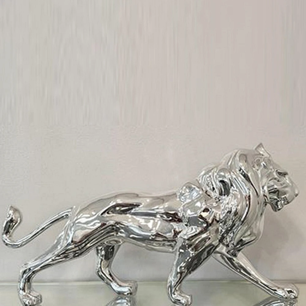 Canadian Lion Silver Figurine Home Decoration
