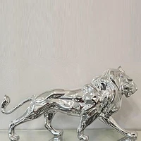 Canadian Lion Silver Figurine Home Decoration