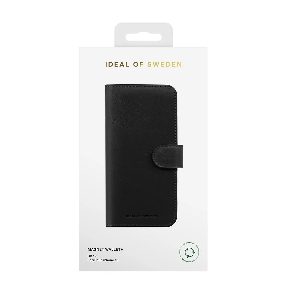 Ideal of Sweden Magnet Wallet+ iPhone 15 Black