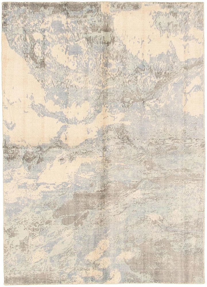 ECARPETGALLERY 5'1" x 7'8"  Contemporary Galleria Hand Loomed Area Rug for Living Room, Dining Room and Bedroom in Blue