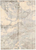 ECARPETGALLERY 5'1" x 7'8"  Contemporary Galleria Hand Loomed Area Rug for Living Room, Dining Room and Bedroom in Blue