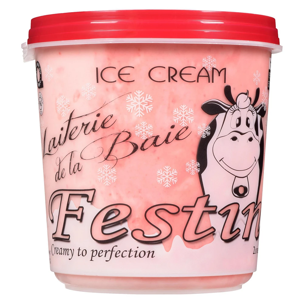 FESTIN STRAWBERRY ICE CREAM, Strawberry Festin. 2 L. Made in Canada.