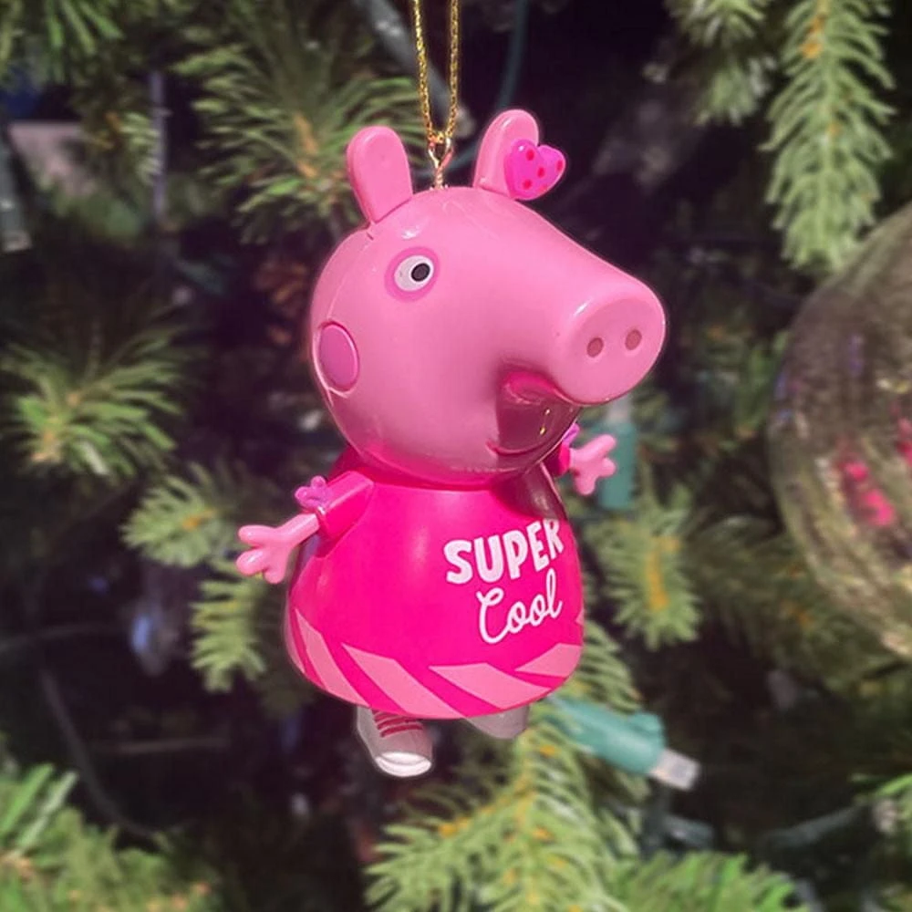 Kurt Adler Peppa Pig in Pink Dress Christmas Ornament