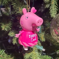Kurt Adler Peppa Pig in Pink Dress Christmas Ornament