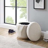 Pouf de rangement Richgrove naturel
