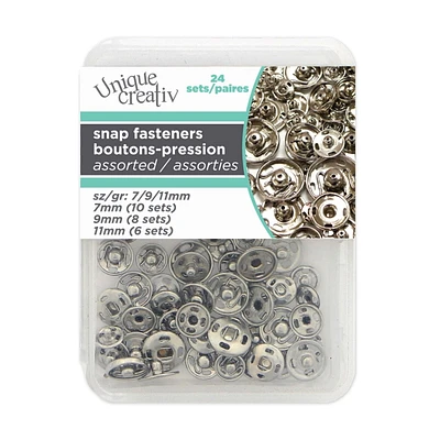 Unique Creativ Silver Snap Fasteners