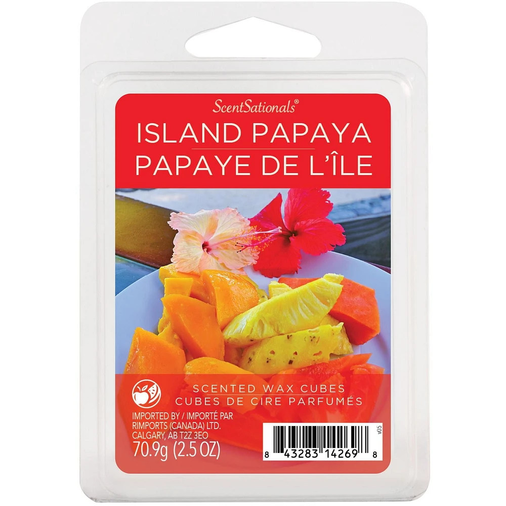 ScentSationals Scented Wax Cubes - Island Papaya, 2.5 oz (70.9 g)