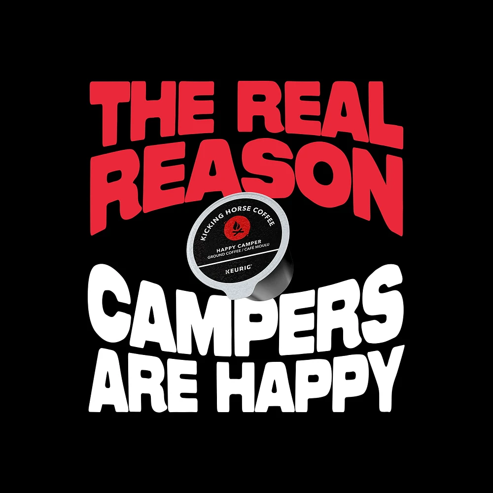 Kicking Horse Happy Camper, Medium Roast, K-Cup Coffee Pods, 10 Count, 10 Count