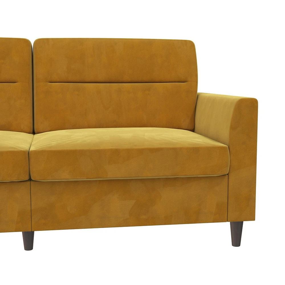 Novogratz Concord Sofa, jaune moutarde