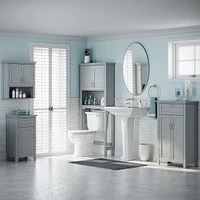 Somerset Collection Maison RiverRidge® Armoire sur pieds à une porte, 23,6 po. (larg) x 40,25 po. (haut) x 11,81 po. (prof), gris