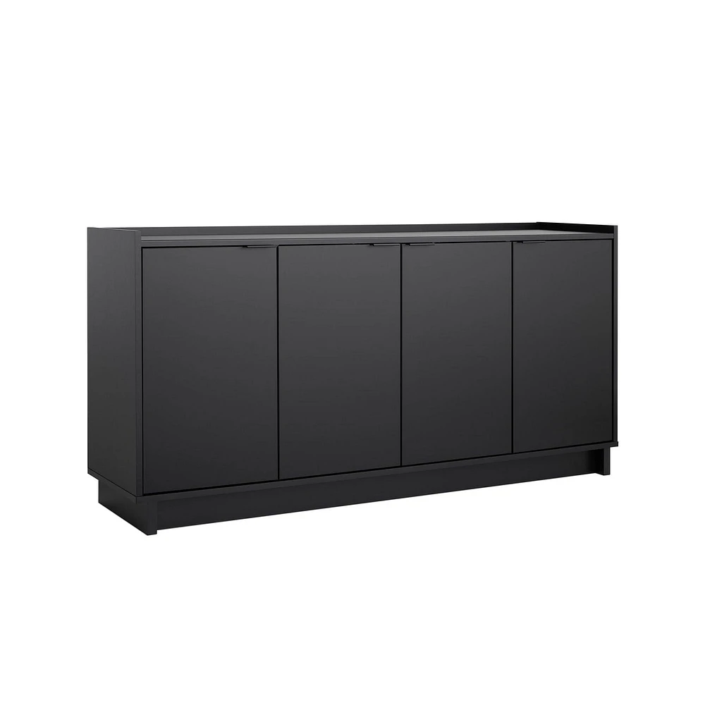 Prepac Buffet 4 portes Simply Modern Blanc