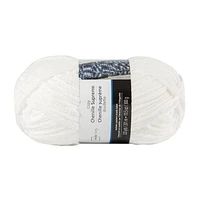 MAINSTAYS cozy white chenille yarn, Polyester 100% yarn