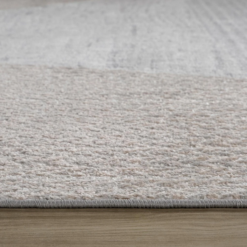 Rug Branch Cadence Abstract Indoor Area Rug, Beige Cream, Modern - Living Room, Bedroom, Dining Room, and Kitchen<br>