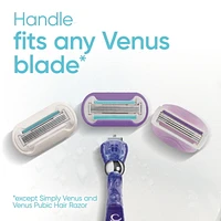 Rasoir Gillette Venus Doux Somptueux Twist pour femmes, manche de rasoir et de rechange