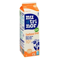 1L lactose free cream 10% Nutrinor