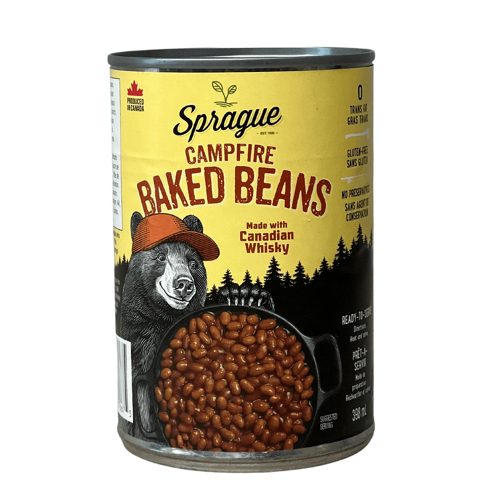 Sprague Campfire Baked Beans with Canadian Whisky, Campfire Baked Beans