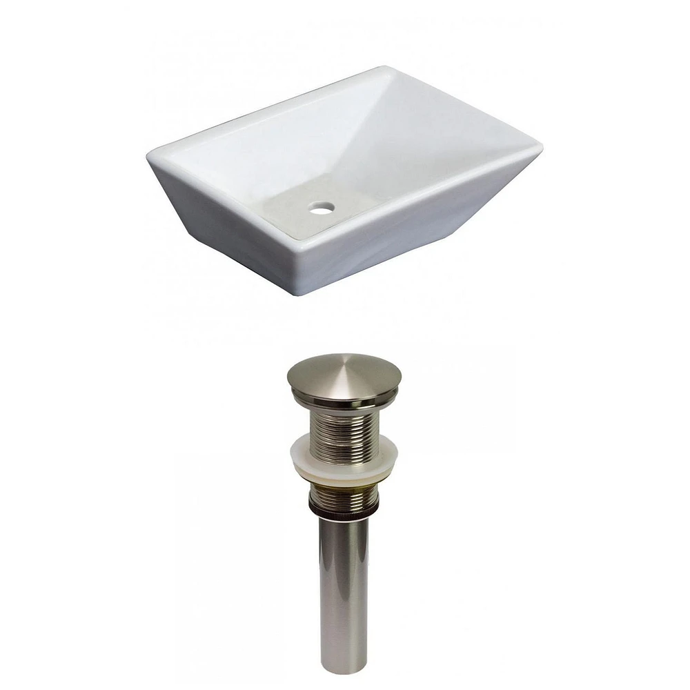 American Imaginations AI-31457 12 po W au-dessus du navire blanc de compteur pour le bâti de mur de bâti de mur