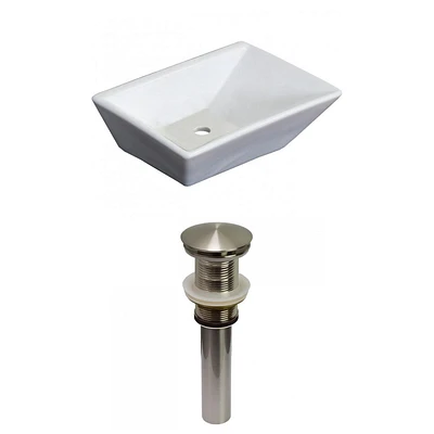 American Imaginations AI-31457 12 po W au-dessus du navire blanc de compteur pour le bâti de mur de bâti de mur