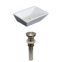 American Imaginations AI-31457 12 po W au-dessus du navire blanc de compteur pour le bâti de mur de bâti de mur