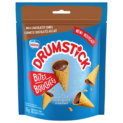 Bites, Decadent Milk Chocolatey Bite-sized Mini Wafer Cones, The Last Bite From Canada's Favourite Cone, 76 g
